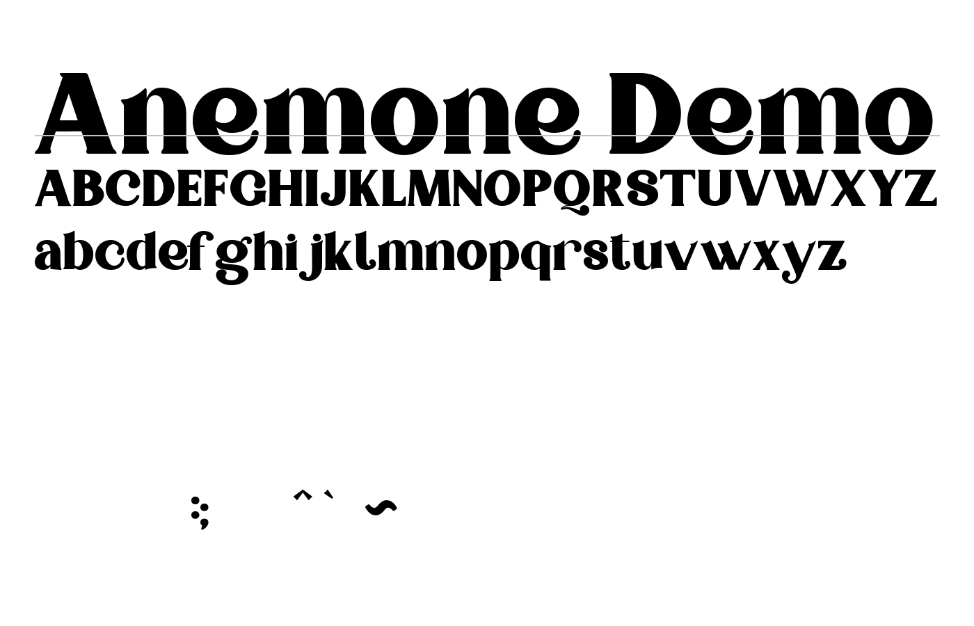 Anemone Demo Font preview