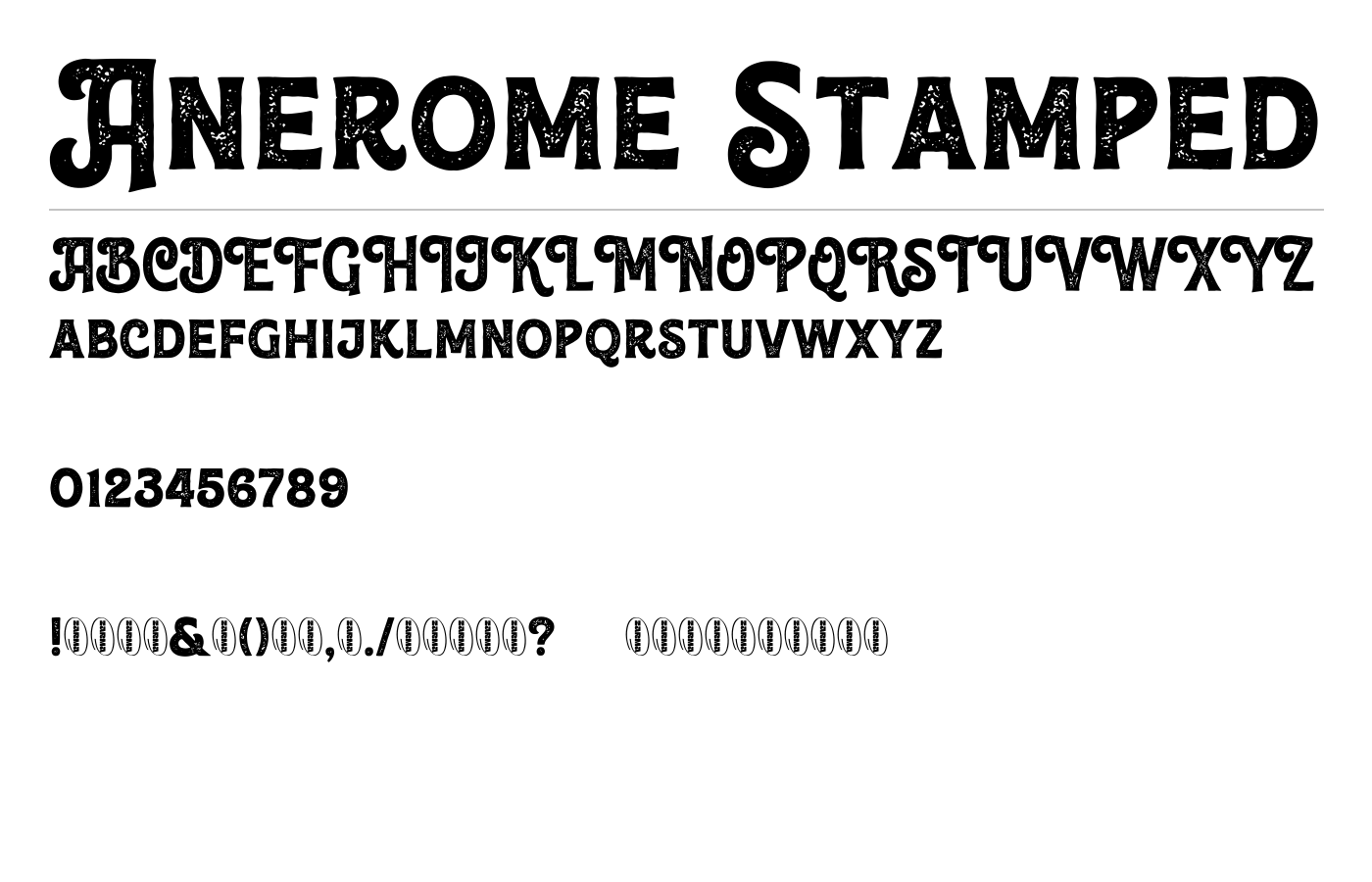 Anerome Font preview