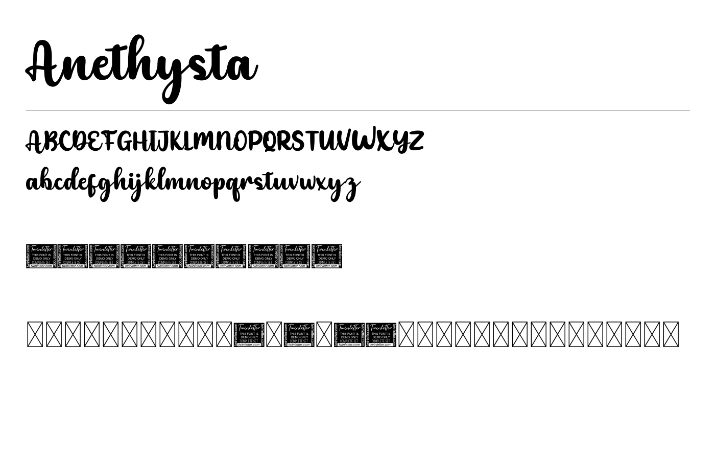 Anethysta Font preview