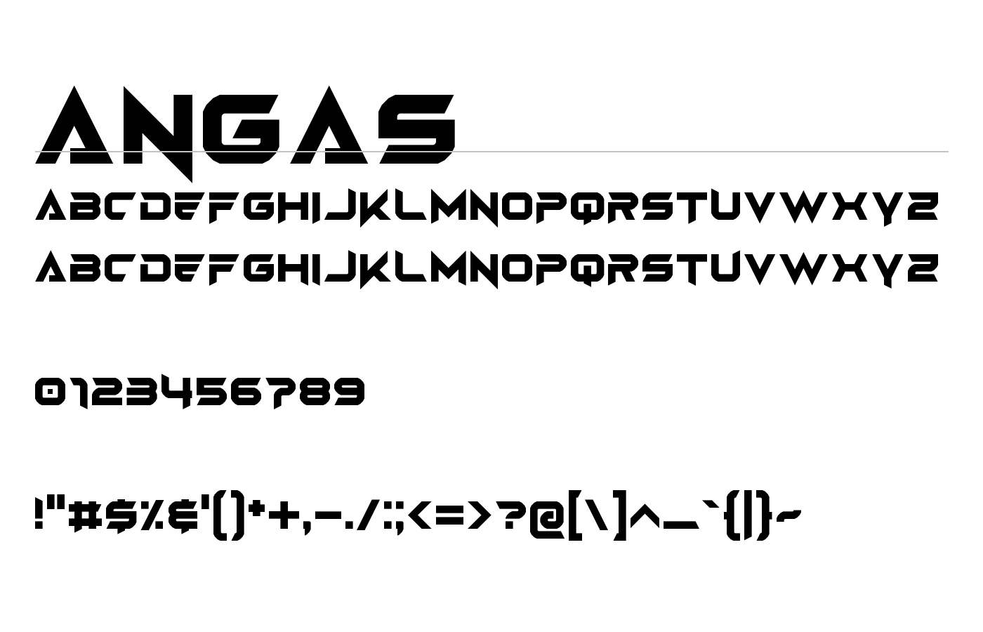Angas Font preview