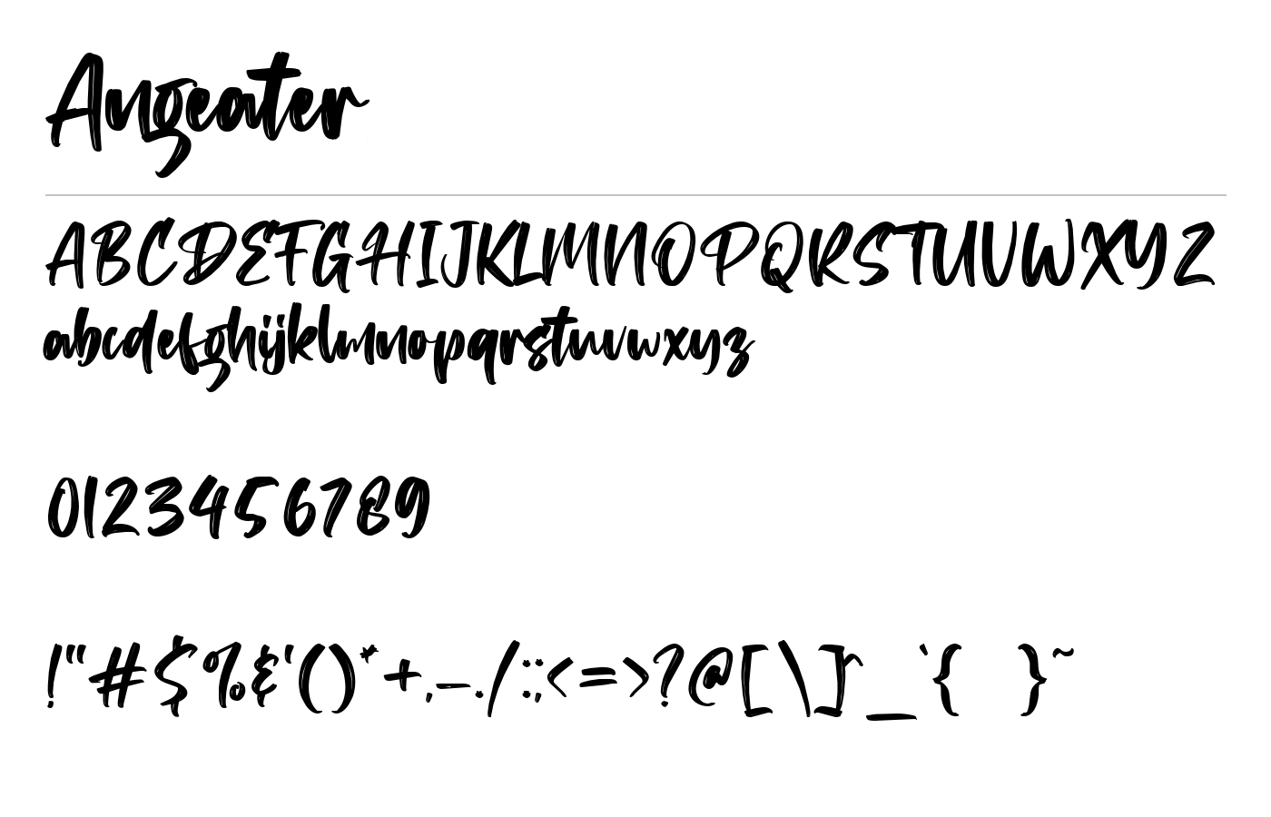 Angeater Font preview