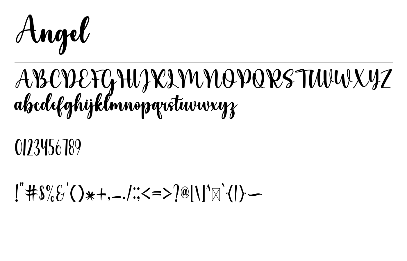 Angel Font preview