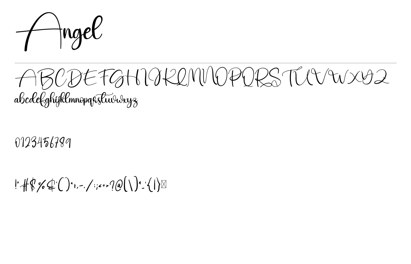 Angel Font preview
