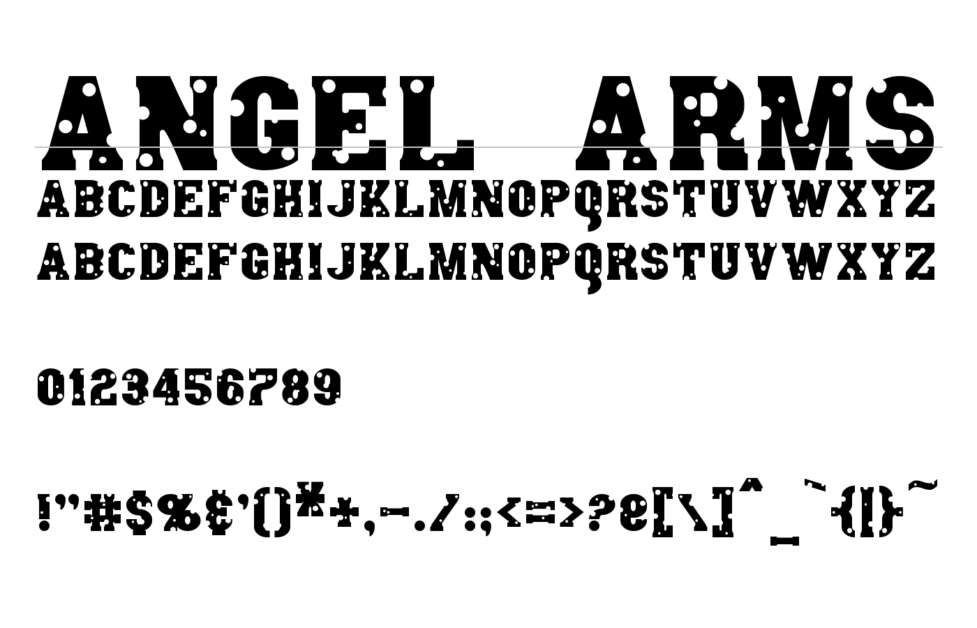 Angel Arms Font preview