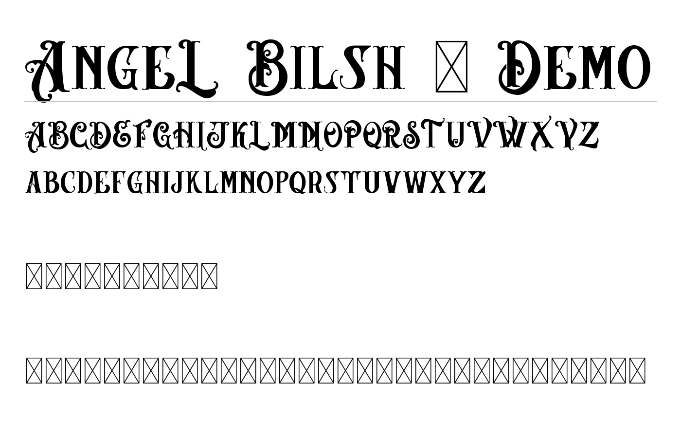 AngeL Bilsh - Demo Font preview