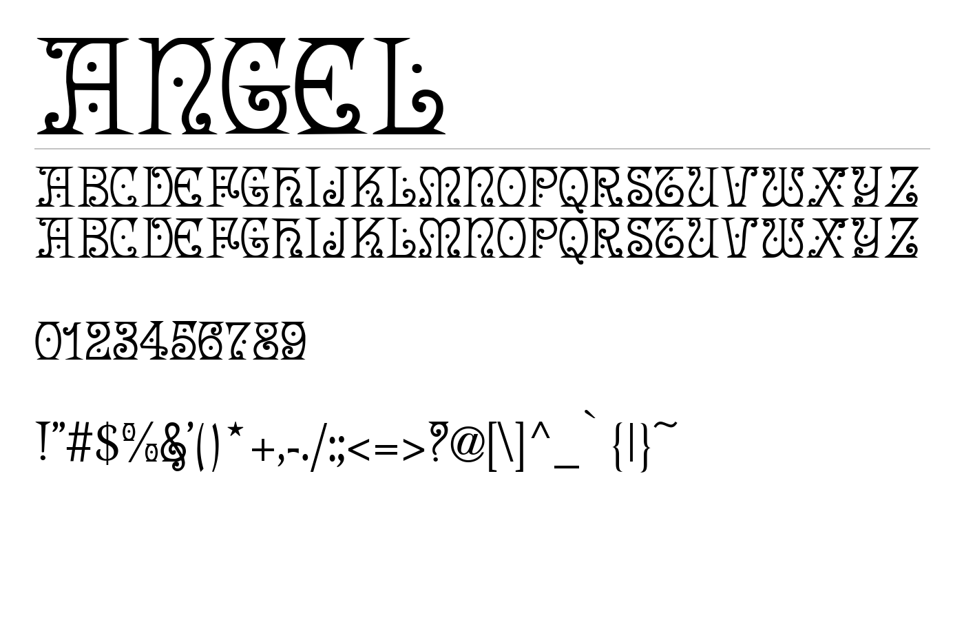 Angel Font preview