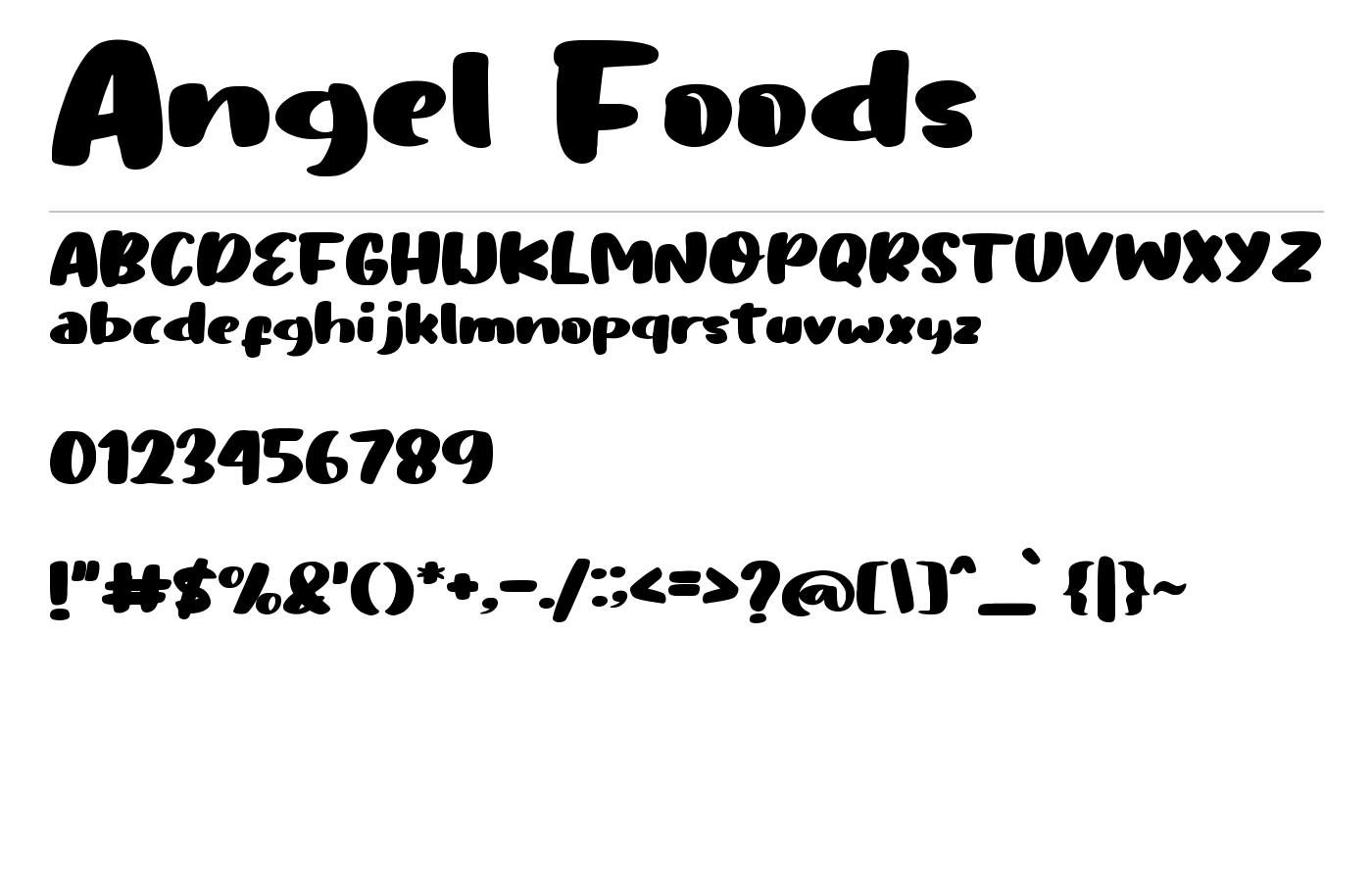 Angel Foods Font preview