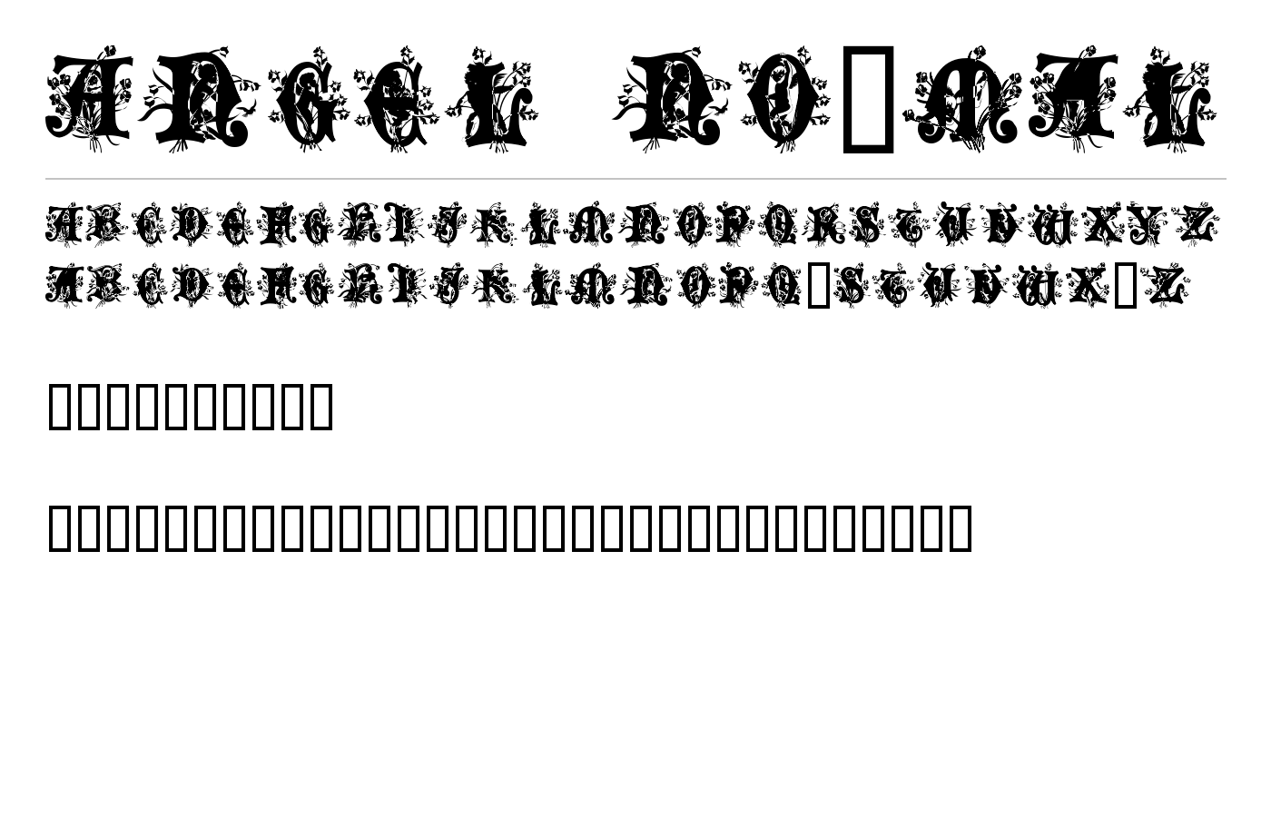 Angel Normal Font preview