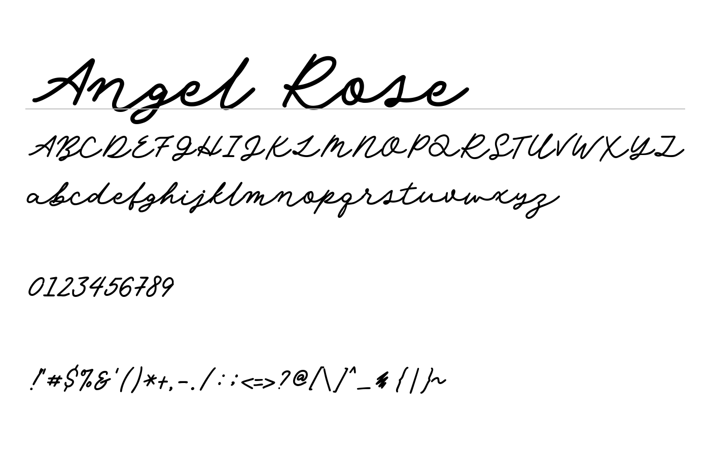 Angel Rose Font preview
