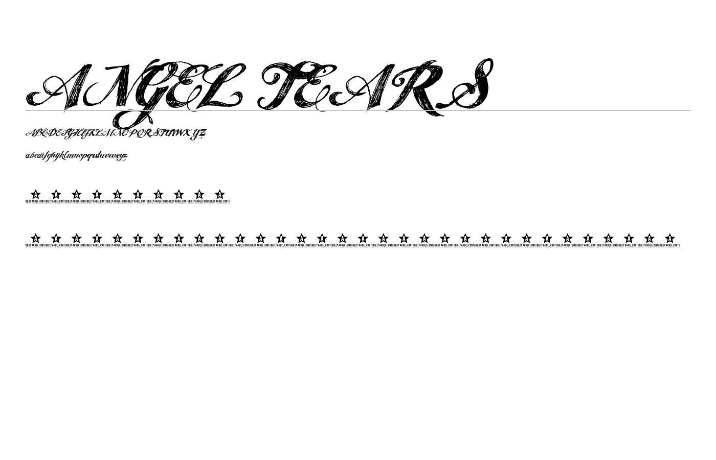 ANGEL TEARS Font preview