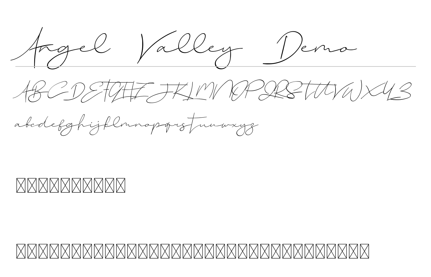 Angel Valley Demo Font preview