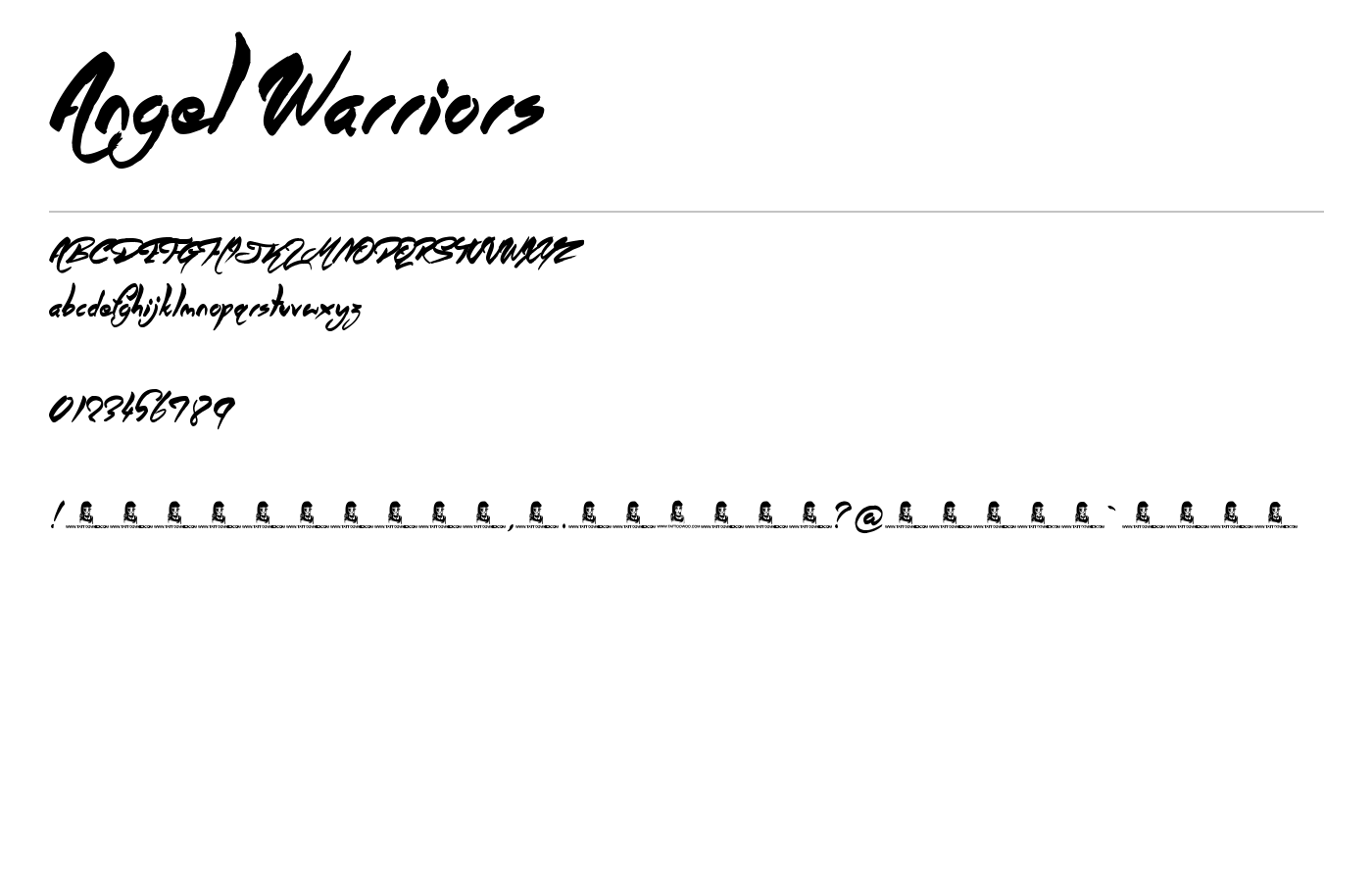Angel Warriors Font preview