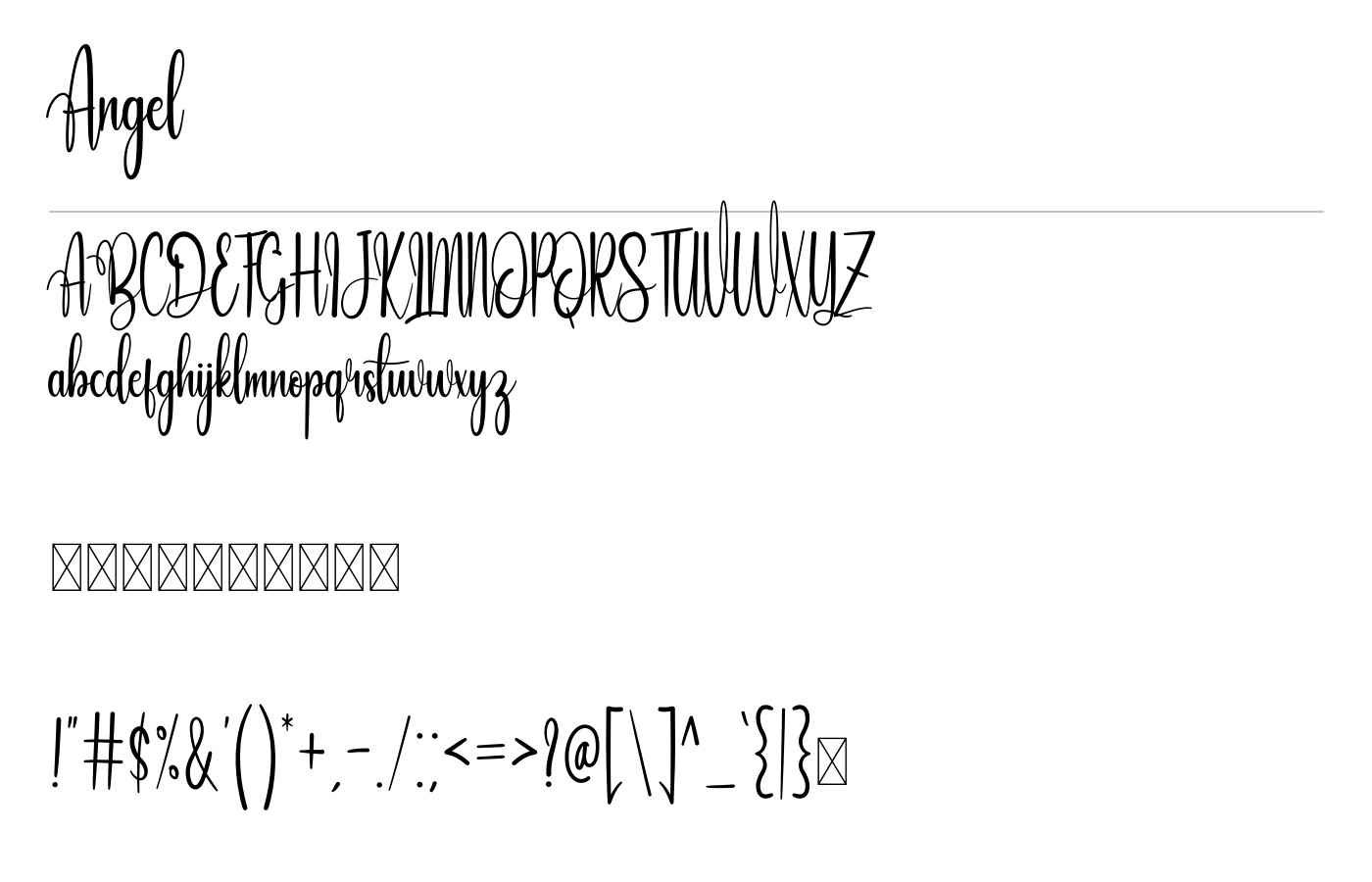 Angel Font preview