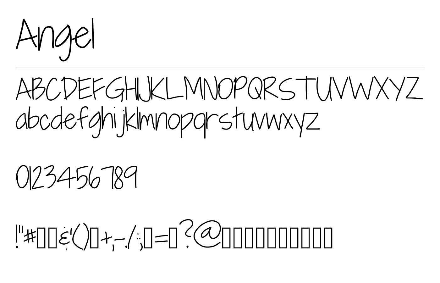 Angel Font preview
