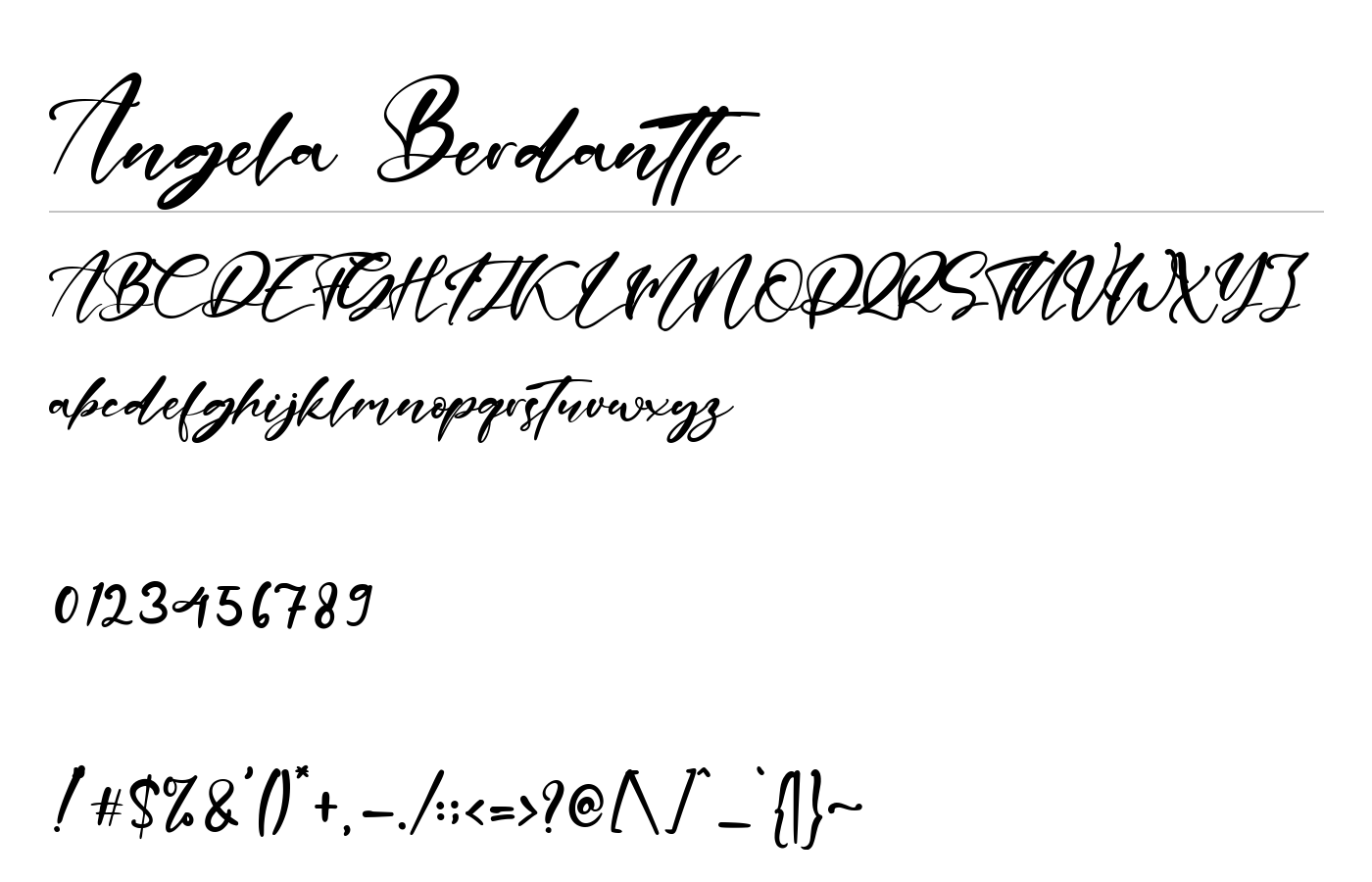 Angela Berdantte Font preview