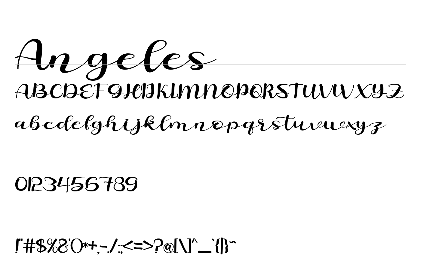 Angeles Font preview