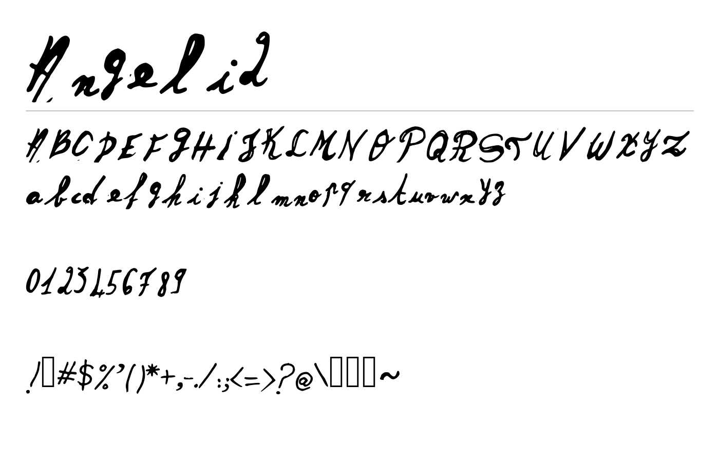 Angeli2 Font preview
