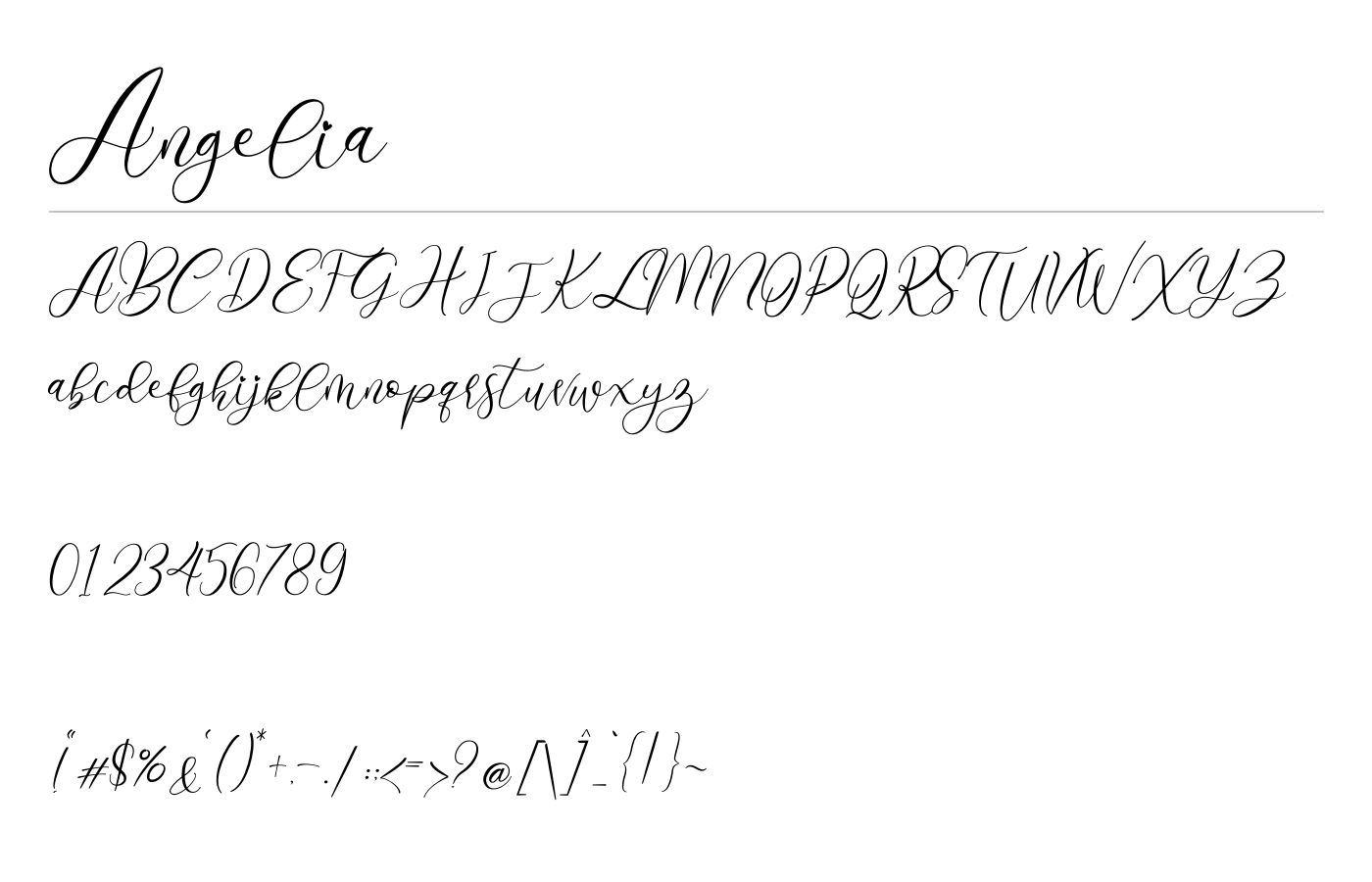 Angelia Font preview