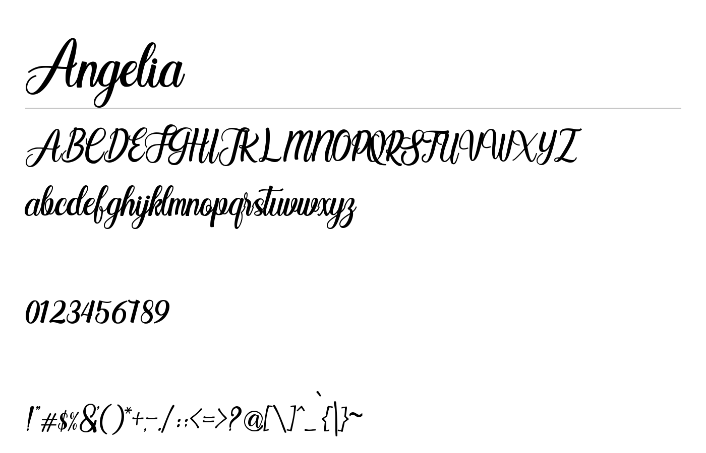 Angelia Font preview