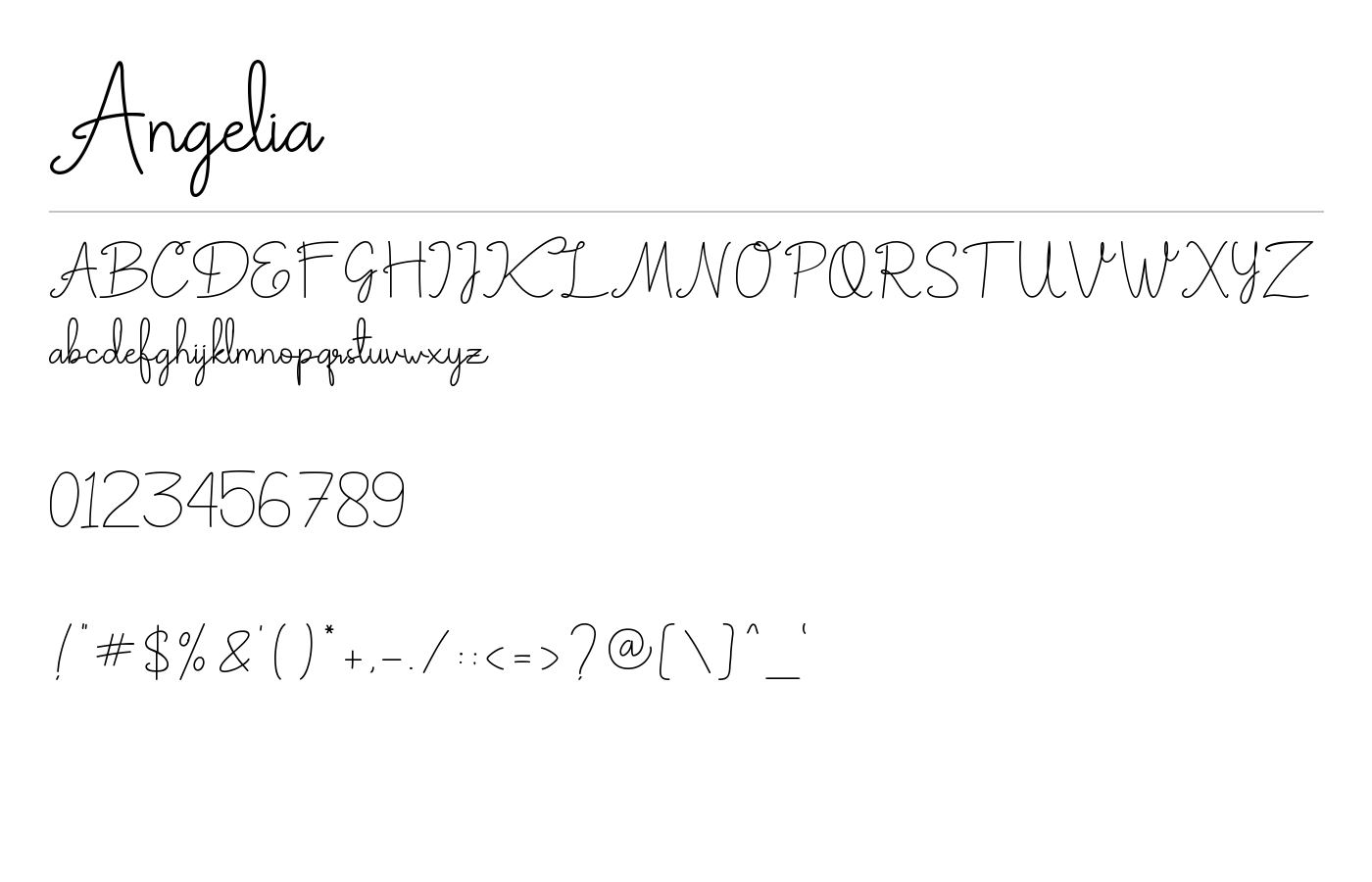 Angelia Font preview