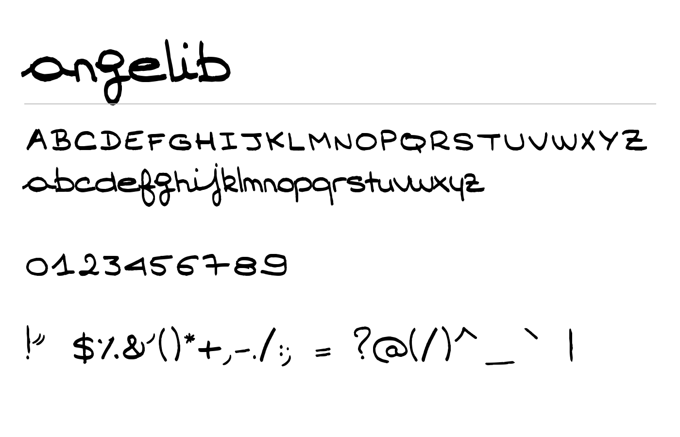 angelib Font preview