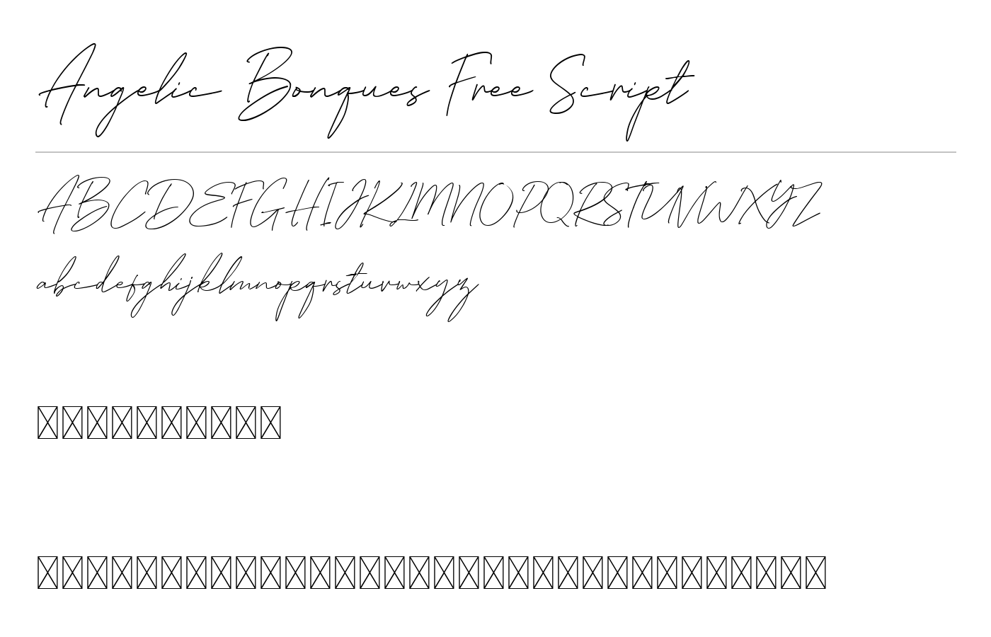 Angelic Bonques Free Font preview