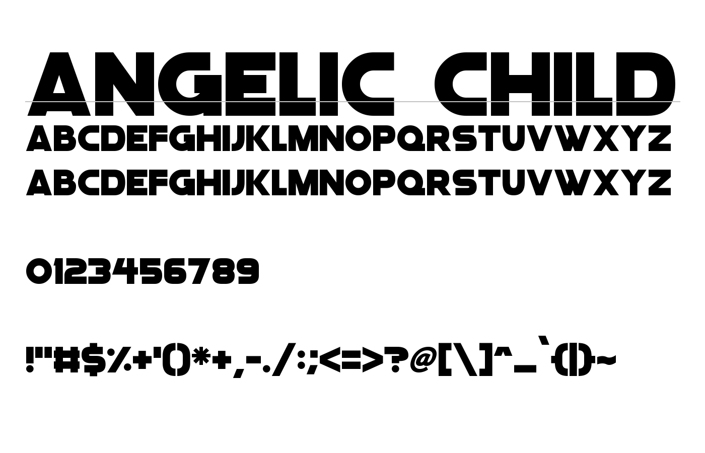 Angelic Child Font preview