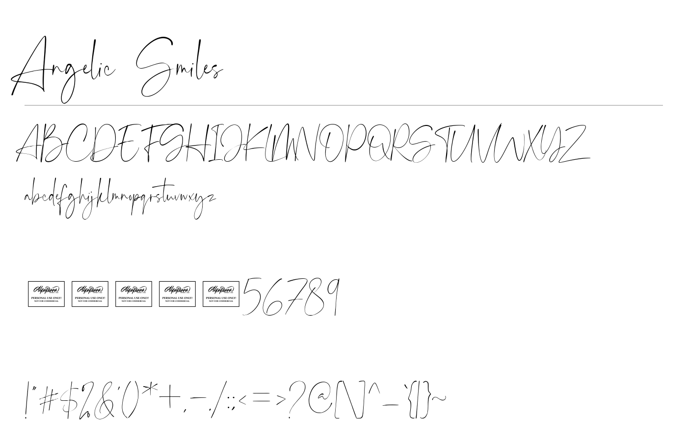 Angelic Smiles Font preview