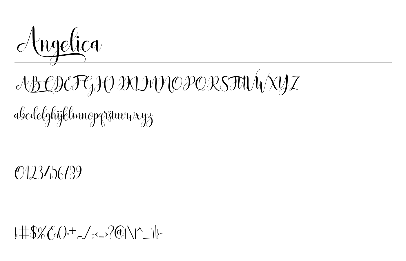 Angelica Font preview