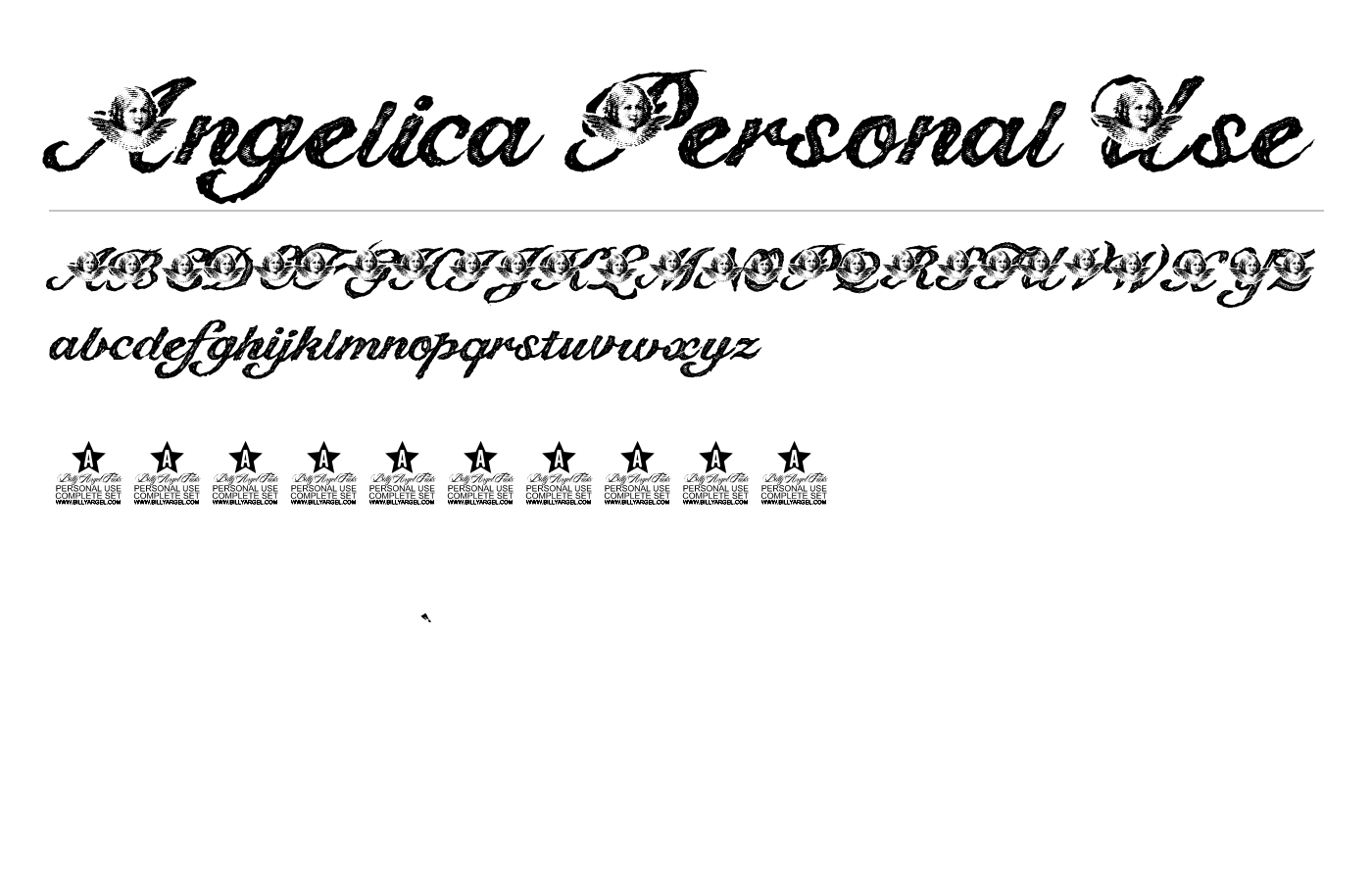 Angelica Personal Use Font preview