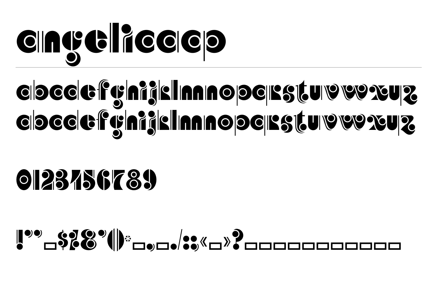 AngelicaCP Font preview