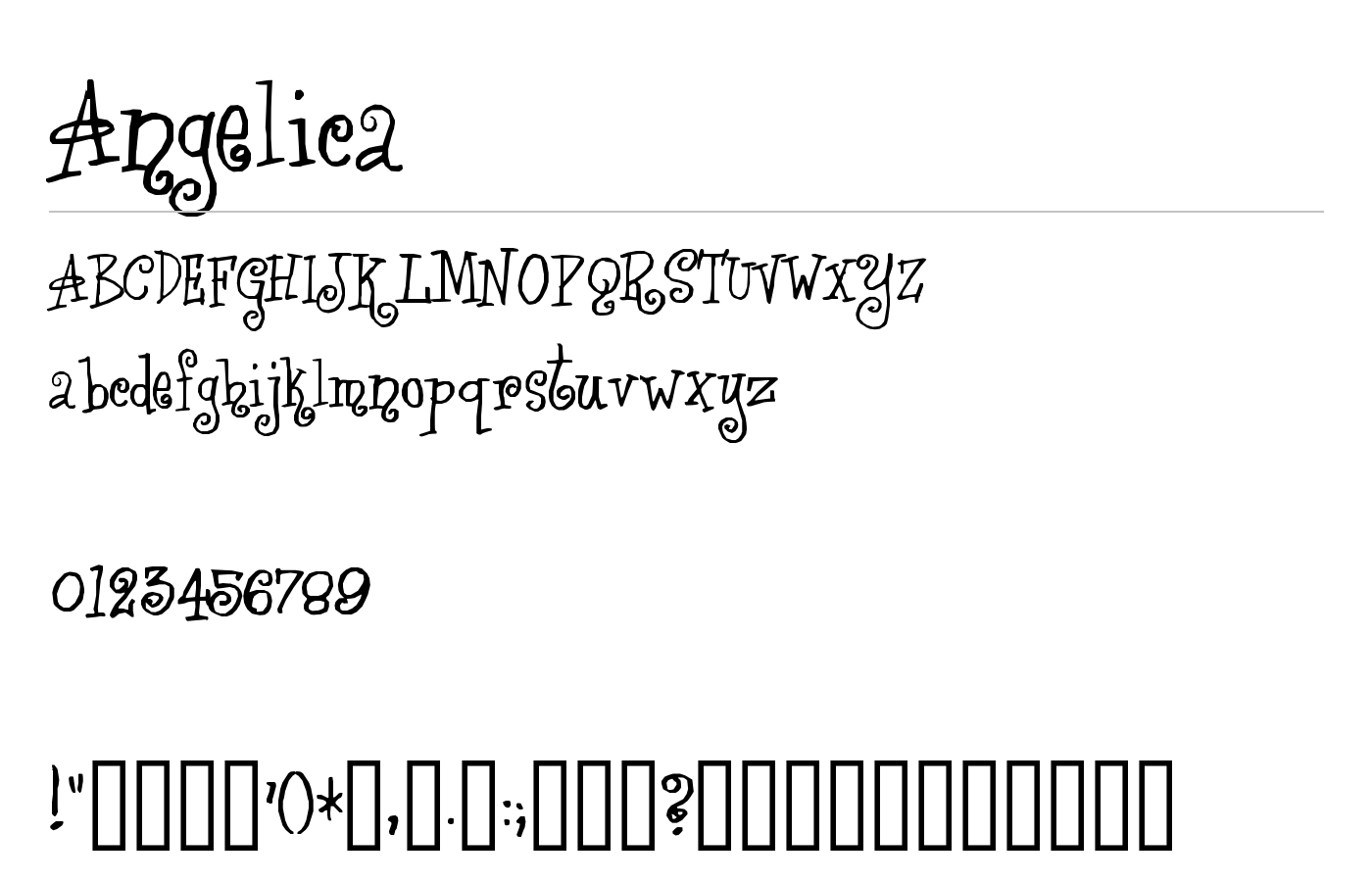Angelica Font preview