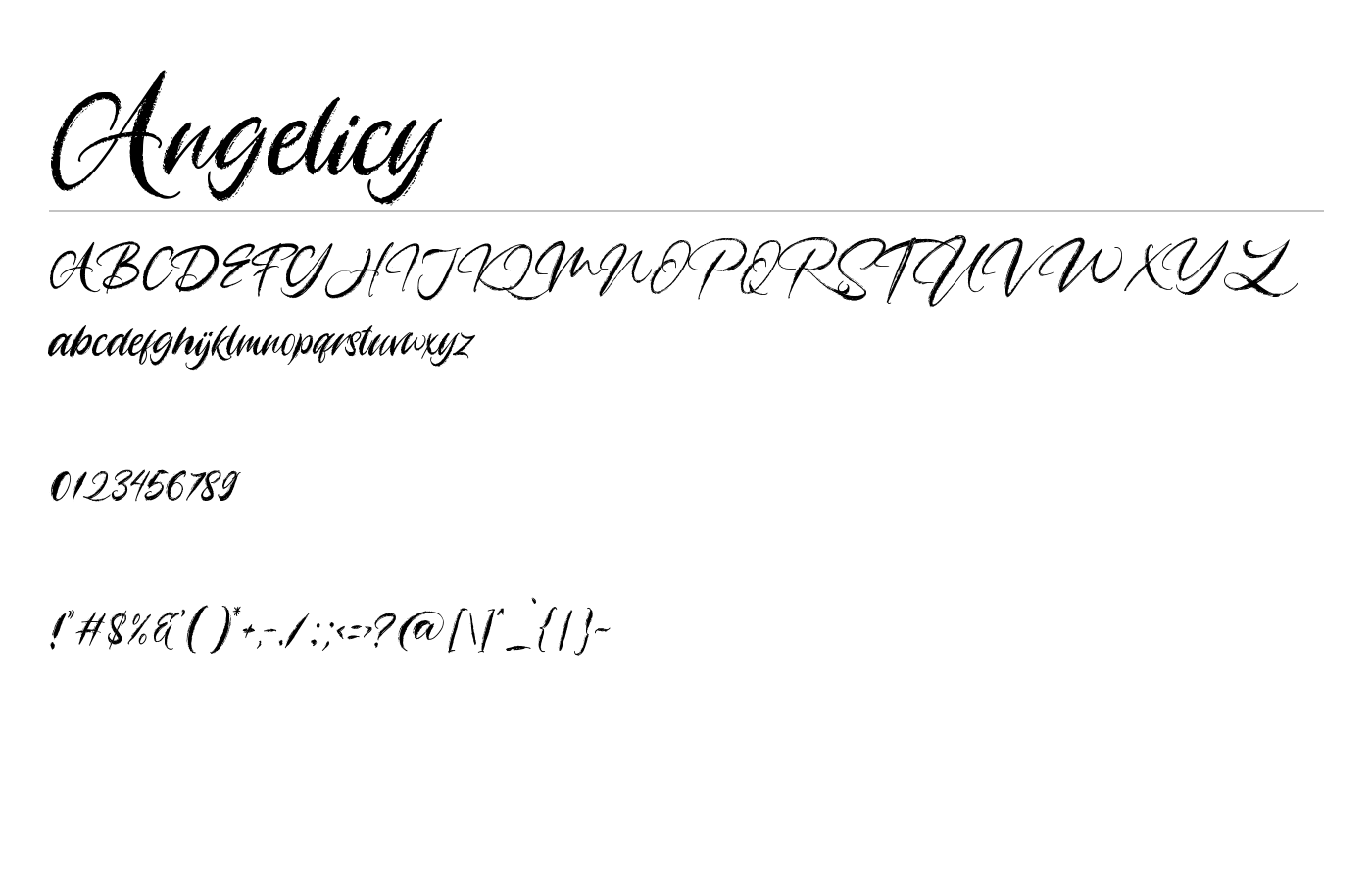 Angelicy Font preview