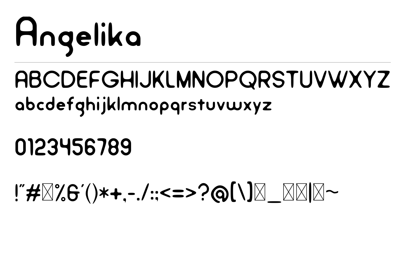 Angelika Font preview