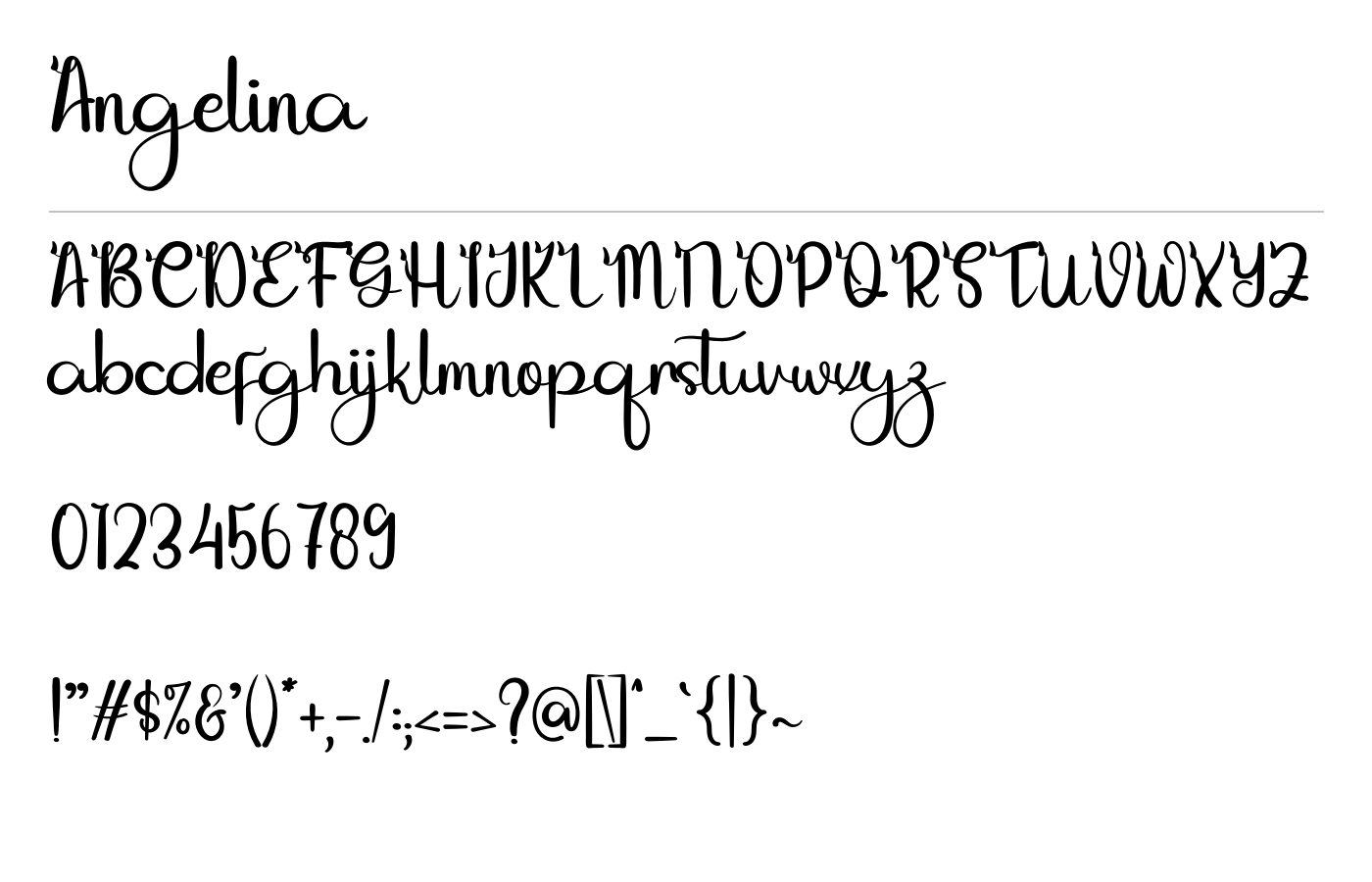 Angelina Font preview