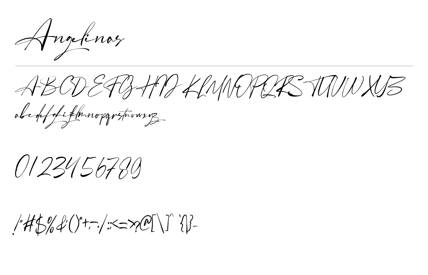 Angelinas Font preview