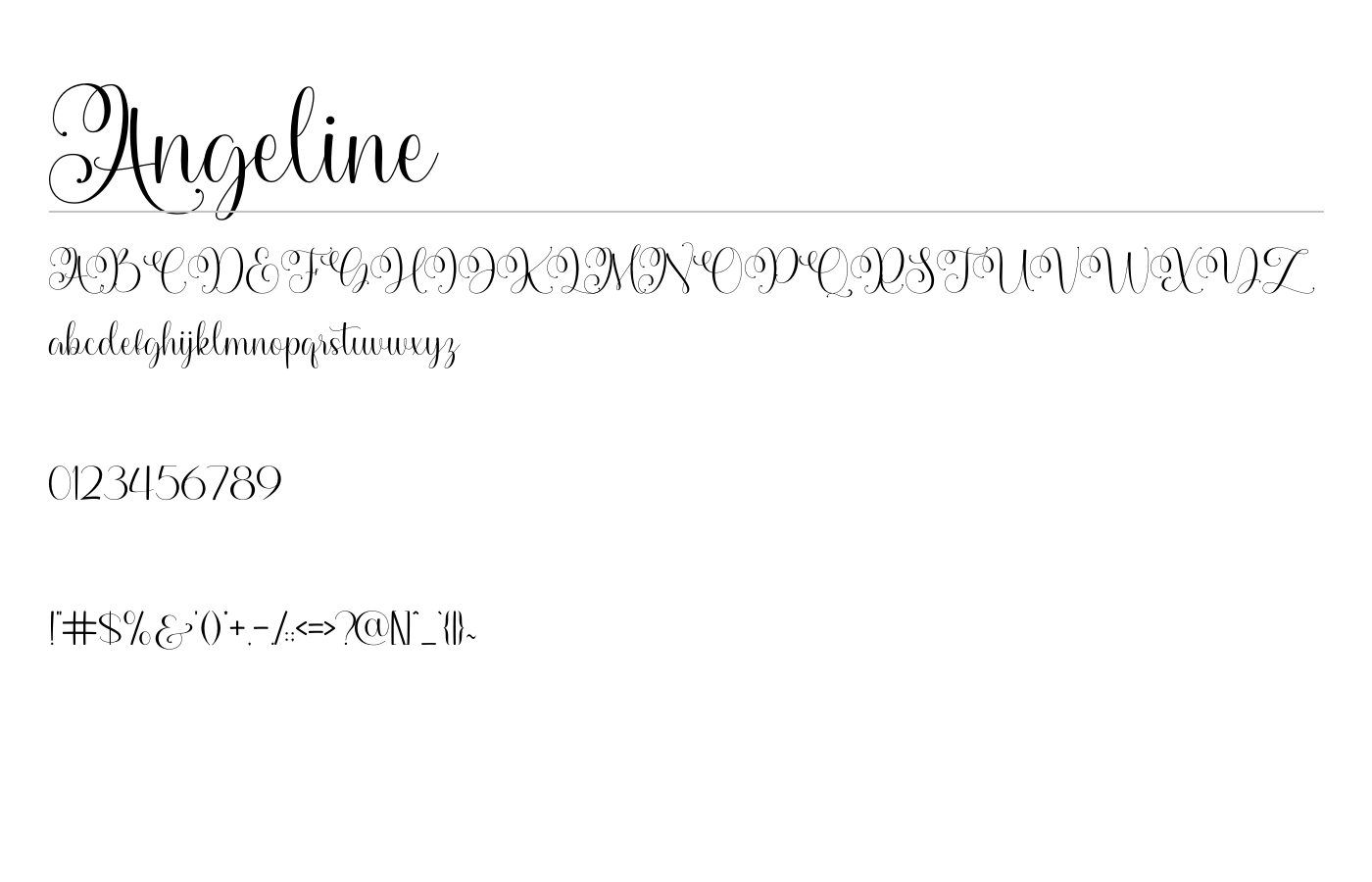 Angeline Font preview