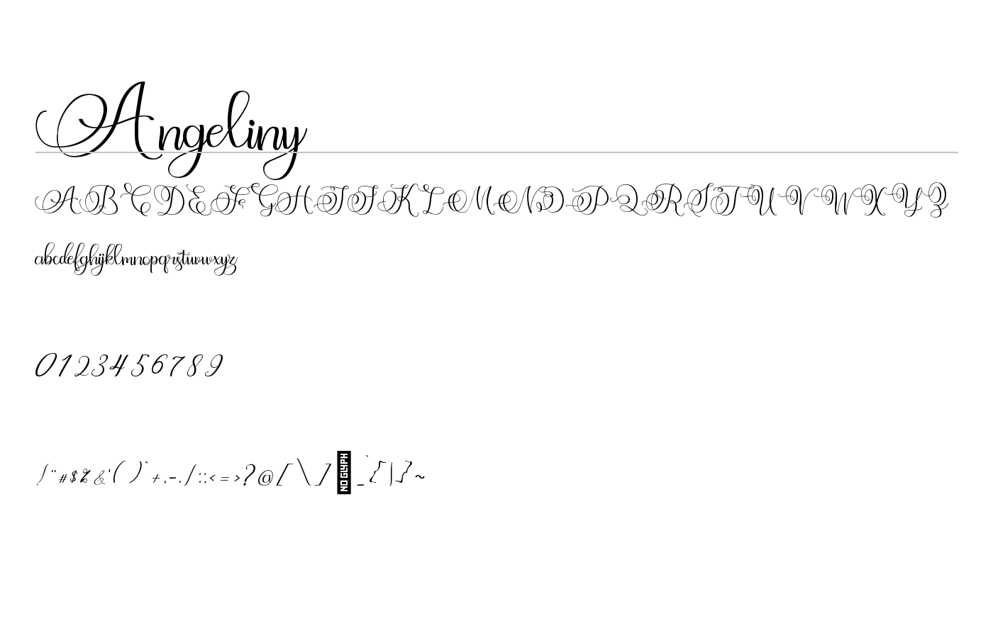 Angeliny Font preview
