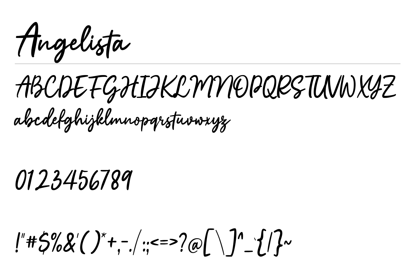 Angelista Font preview