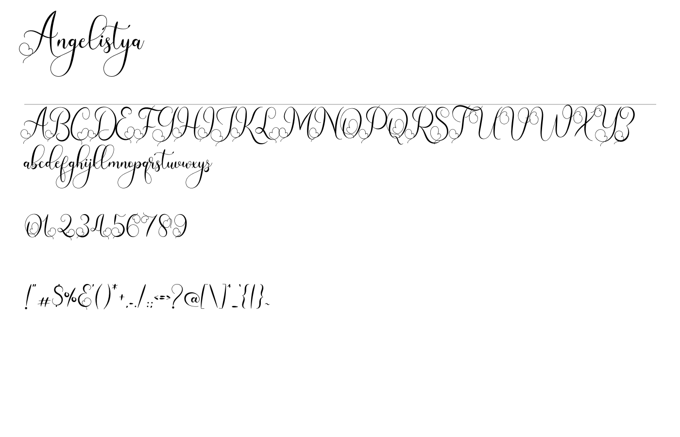 Angelistya Font preview