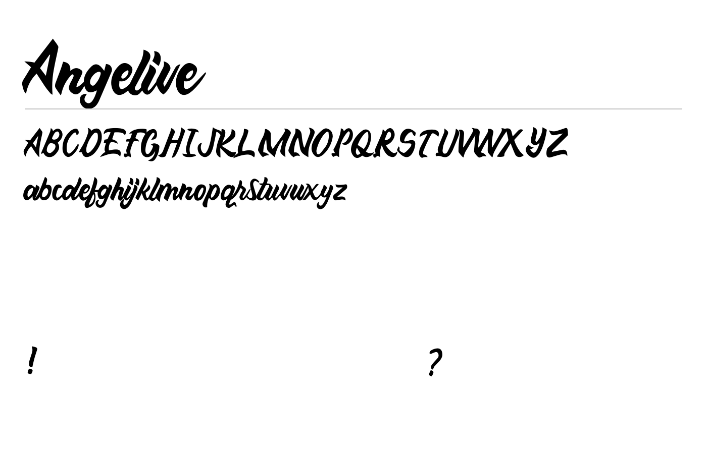 Angelive Font preview
