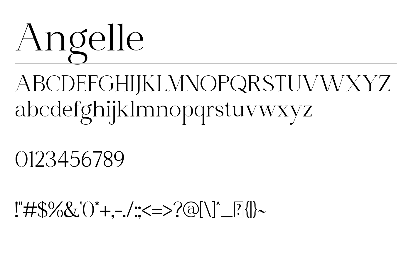 Angelle Font preview