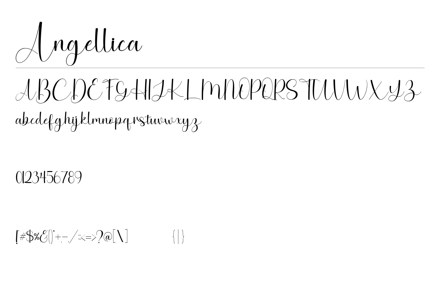 Angellica Font preview