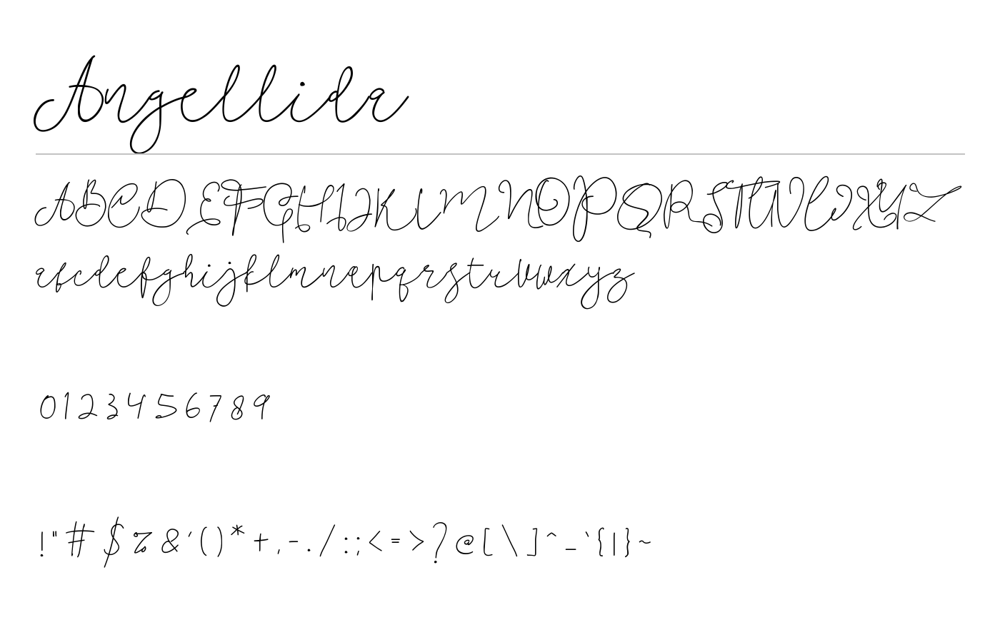 Angellida Font preview