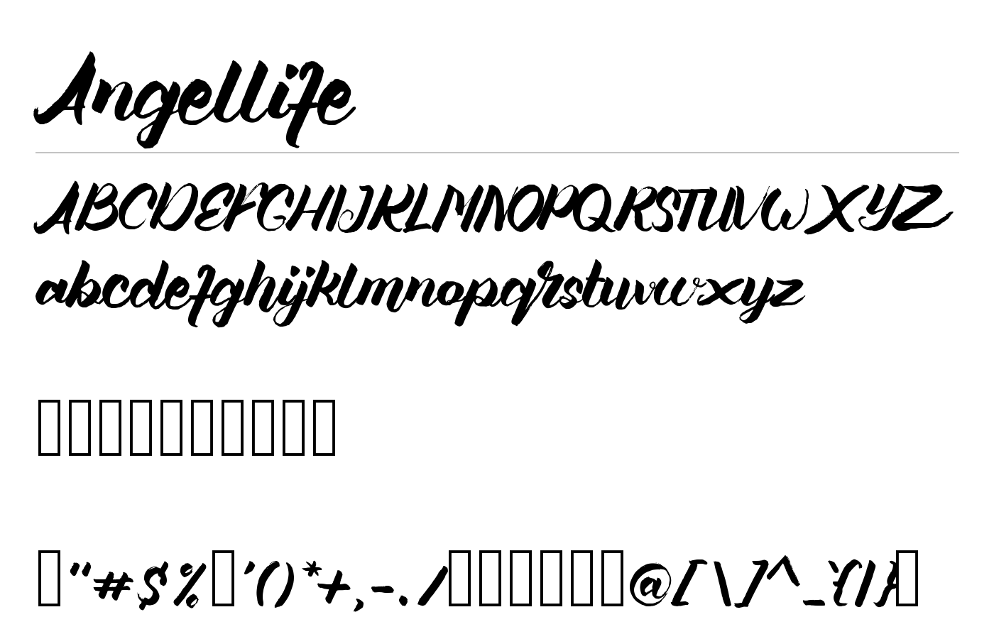 Angellife Font preview