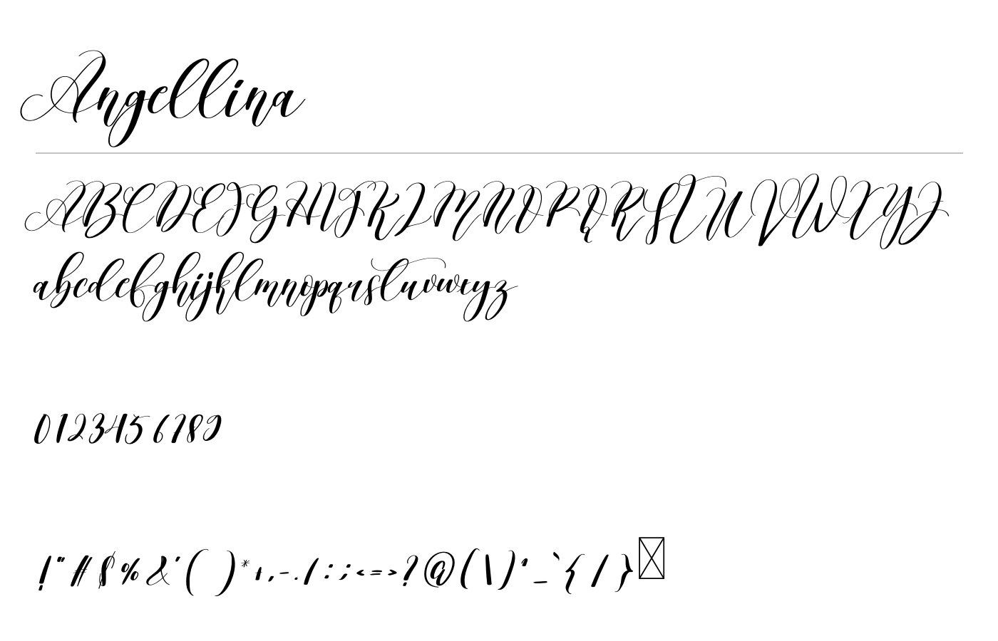 Angellina Font preview