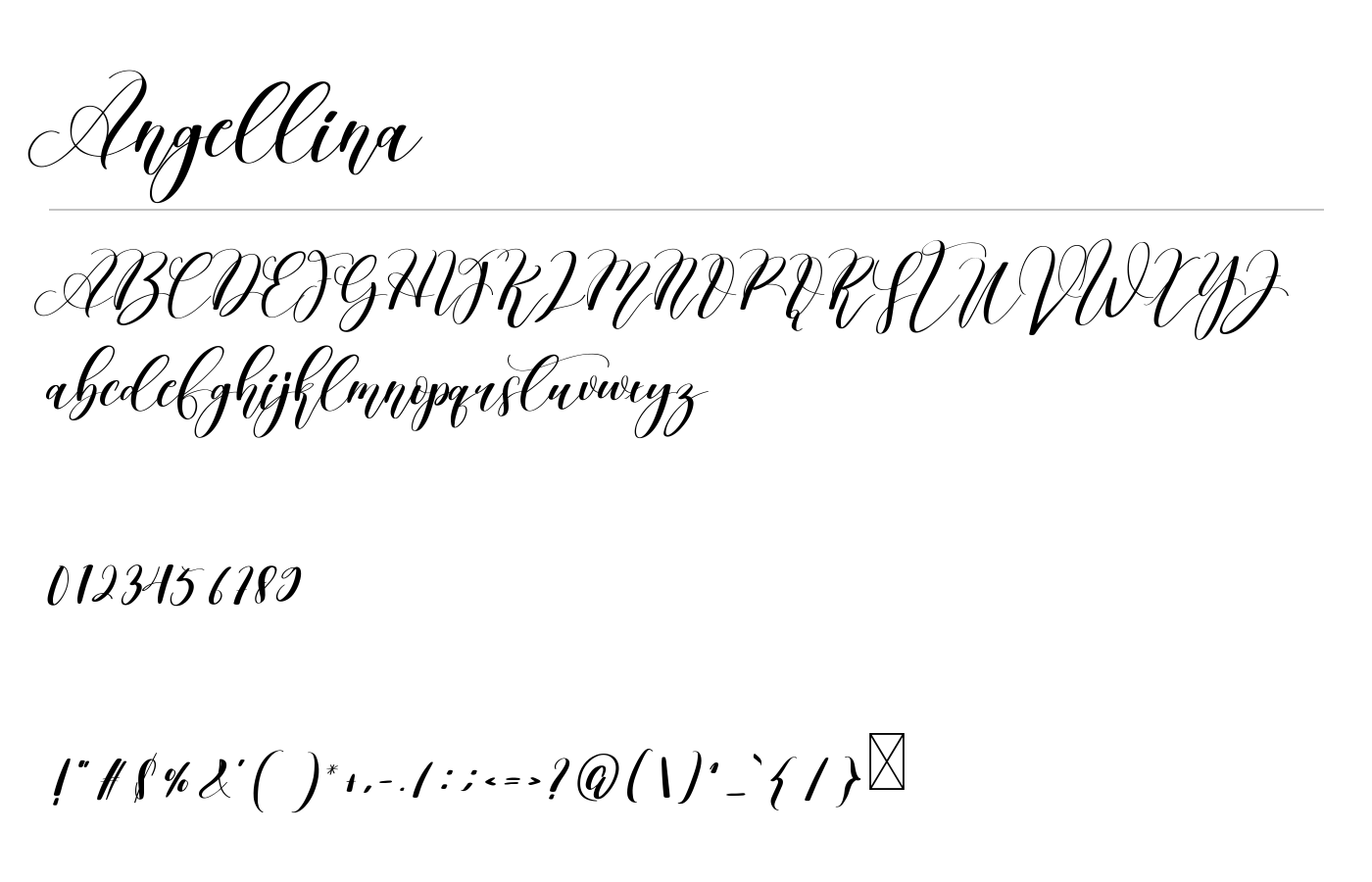 Angellina Font preview