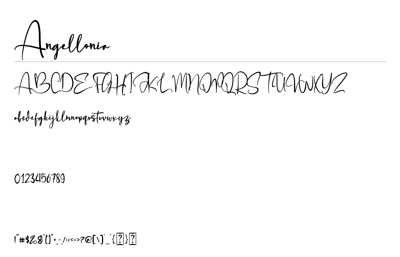 Angellonia Font preview