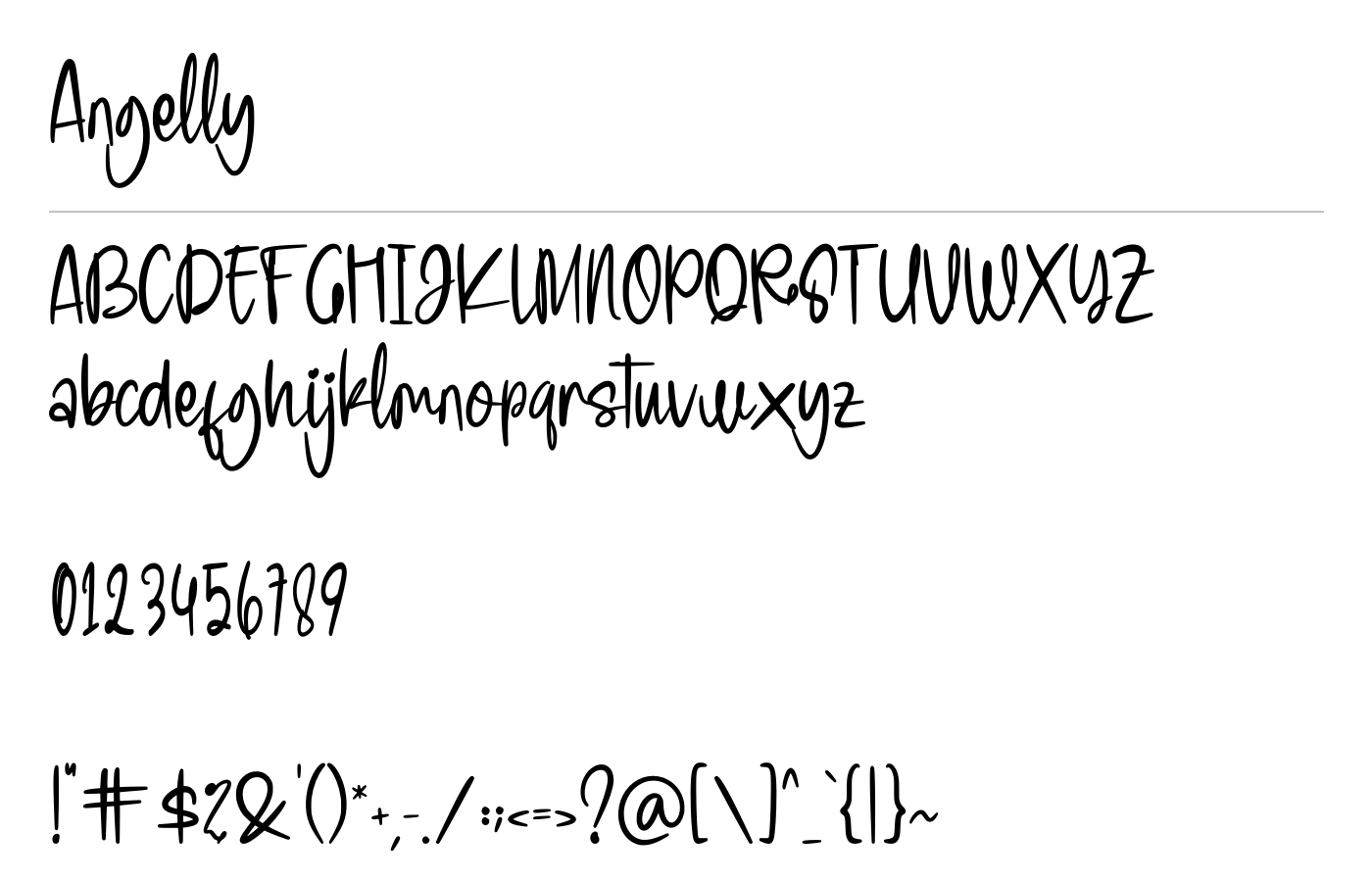 Angelly Font preview