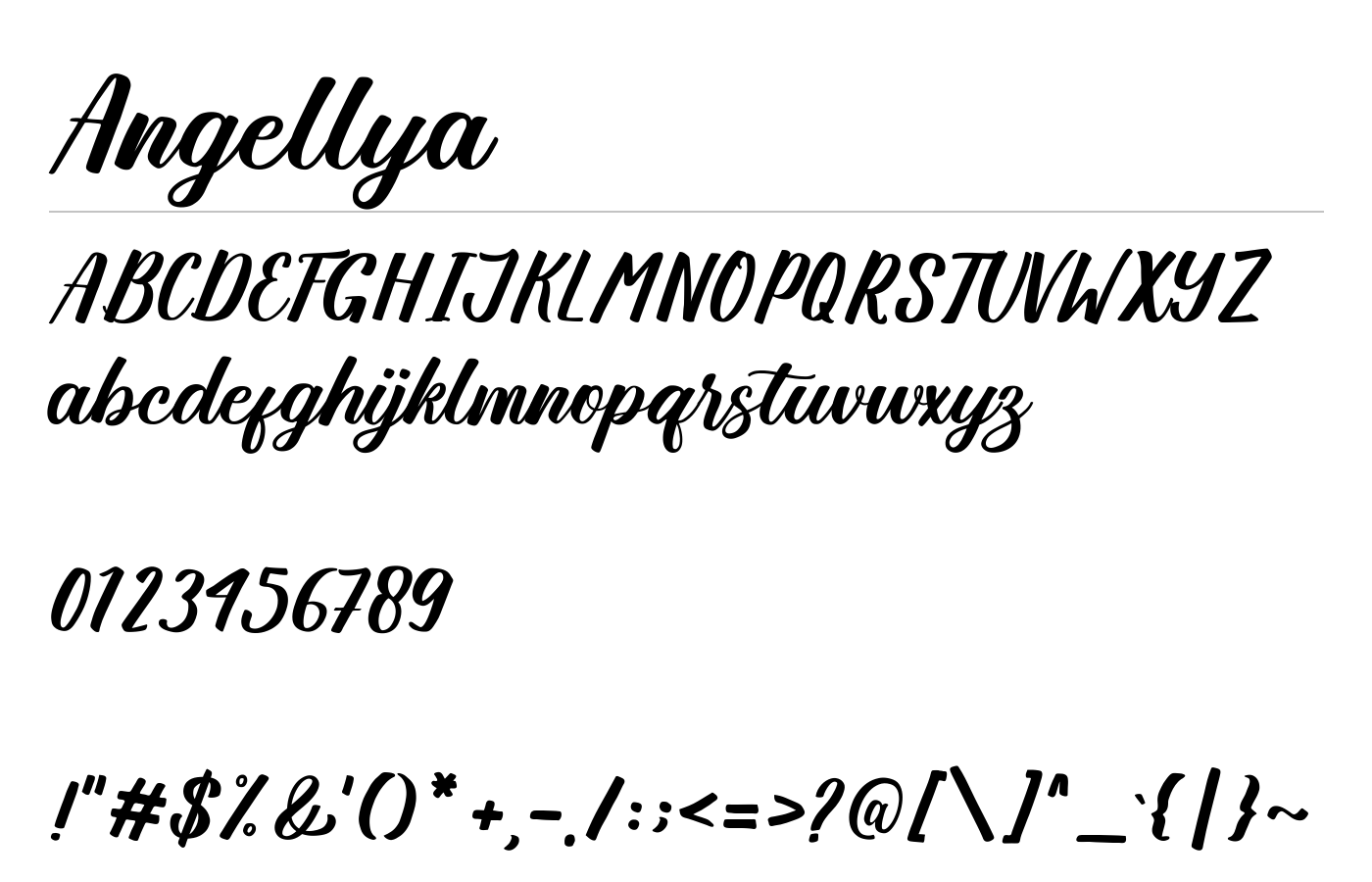 Angellya Font preview